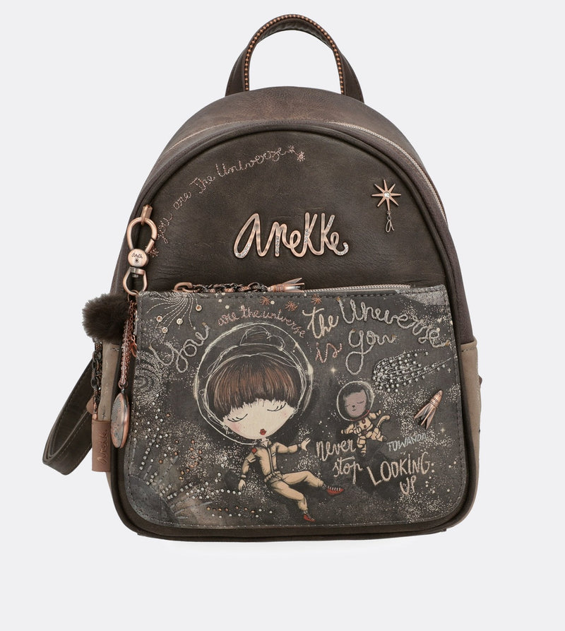Bezaubernder kleiner Universum-Rucksack mit aufgedrucktem Design