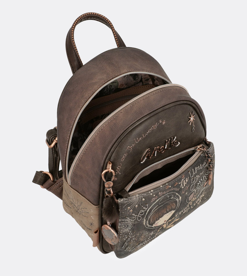 Bezaubernder kleiner Universum-Rucksack mit aufgedrucktem Design