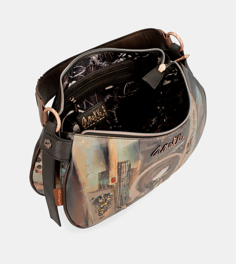 Ovale Shōen-Tasche mit Kette