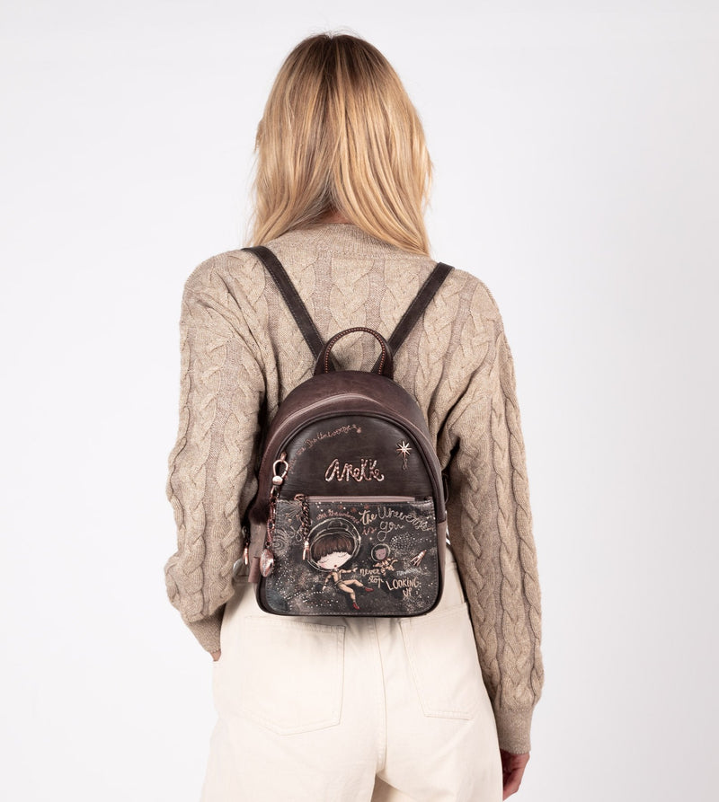 Bezaubernder kleiner Universum-Rucksack mit aufgedrucktem Design