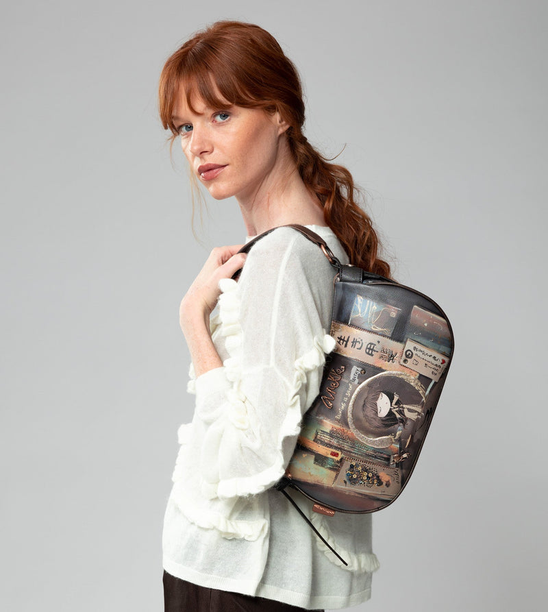Ovale Shōen-Tasche mit Kette